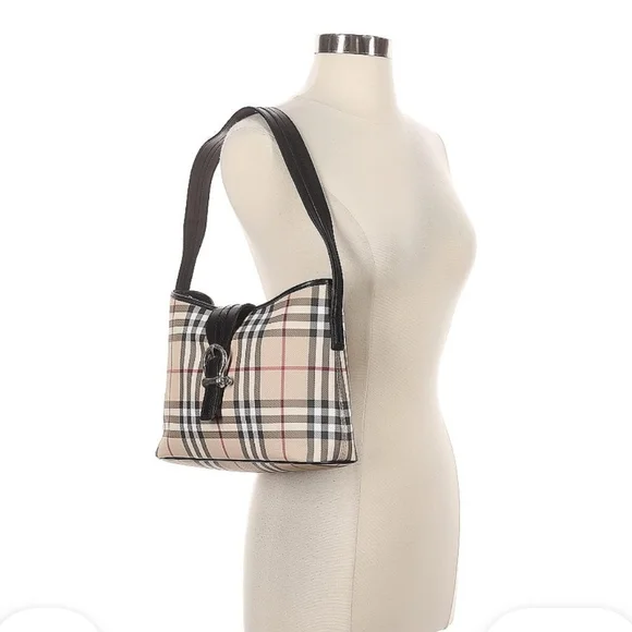 Burberry Black and Cream Shoulder Bag with Signature Check New w/o Tags Dustbag! - Picture 4 of 7